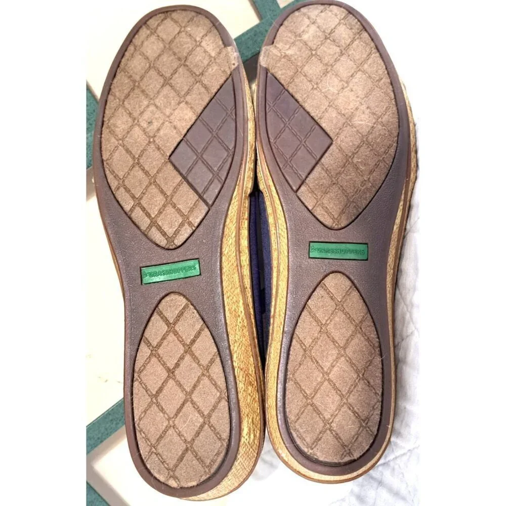 Grassshoppers Ortholite Women's 11M Navy Blue Flats FLAW